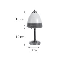 InLight Επιτραπέζιο φωτιστικό από νίκελ ματ μέταλλο και λευκό γυαλί (3432-Λευκό)