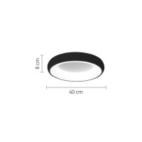 InLight Πλαφονιέρα οροφής από μαύρο και λευκό ακρυλικό (42020-B-Black)
