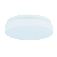 InLight Πλαφονιέρα οροφής από λευκό μέταλλο και λευκή οπαλίνα (42096-Α)