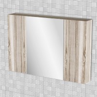 Κρεμαστός Καθρέπτης Μπάνιου Odelia με 3 ντουλάπια 96*14*65cm
