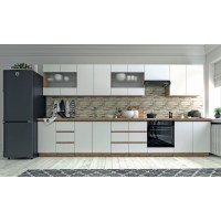 Επιδαπέδιο γωνιακό ντουλάπι κουζίνας Soft Λευκό με βελανιδιά Διαστάσεις 100x60x81,5εκ SO-SDU100