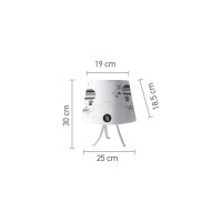 InLight Επιτραπέζιο φωτιστικό από λευκό μέταλλο και καπέλο D:30cm (3024)