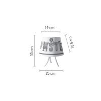 InLight Επιτραπέζιο φωτιστικό από λευκό μέταλλο και καπέλο D:30cm (3025)