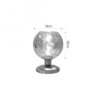 InLight Επιτραπέζιο φωτιστικό από μέταλλο και φιμέ γυαλί 1XE27 D:30cm (3043-Fime)