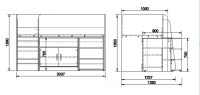 Σύνθεση παιδικού δωματίου STANDART Μονό σκούρο Sonoma 90x200cm