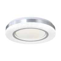 InLight Πλαφονιέρα οροφής από λευκό και ασημί ακρυλικό (42016-Α)