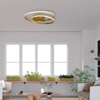 InLight Πλαφονιέρα οροφής LED 36W 3000K από αλουμίνιο σε μαύρη απόχρωση D:45cm (42027-BL)