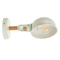 InLight Επιτοίχιο φωτιστικό από λευκό μέταλλο και ξύλο (43385-Λευκό)