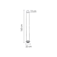 InLight Επιδαπέδιο φωτιστικό σε χρώμιο απόχρωση και λευκή οπαλίνα 1XG9 D:160cm (45016-CH)