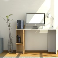 Γραφείο 120x55x85 Λευκό-με Φυσικό Μοντέρνα Σχεδίαση