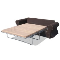 Καναπές-Κρεβάτι VICTORIA Τριθέσιος Ύφασμα Καφέ με κρεβάτι 180x133cm 230x90x90cm