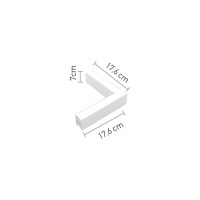 InLight Γωνιακός σύνδεσμος LED 8W 4000K σε λευκή απόχρωση D:17,6cmX17,6cm (L002-WH)