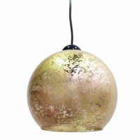 Φωτιστικό Κρεμαστό Γυάλινο μπάλα με Χρυσό φύλλο E27 19*19*80cm