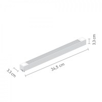 InLight Γραμμικό φωτιστικό LED 20W 3000K για μονοφασική ράγα σε λευκή απόχρωση D:30cmX3,3cm (T02601-WH)