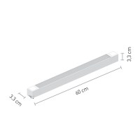InLight Γραμμικό φωτιστικό LED 35W 3000K για μονοφασική ράγα σε λευκή απόχρωση D:60cmX3,3cm (T02701-WH)