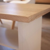 Τραπέζι Σαλονιού Law Σονόμα-Λευκό115x55cm