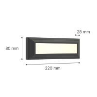 ItLighting Willoughby LED 4W 3CCT Outdoor Up-Down Wall Lamp White 22x8 (80201320)